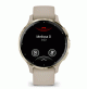 Venu 3S - GPS Soft Gold Stainless Steel Bezel with French Gray Case and Silicone Band - 010-02785-02- Garmin